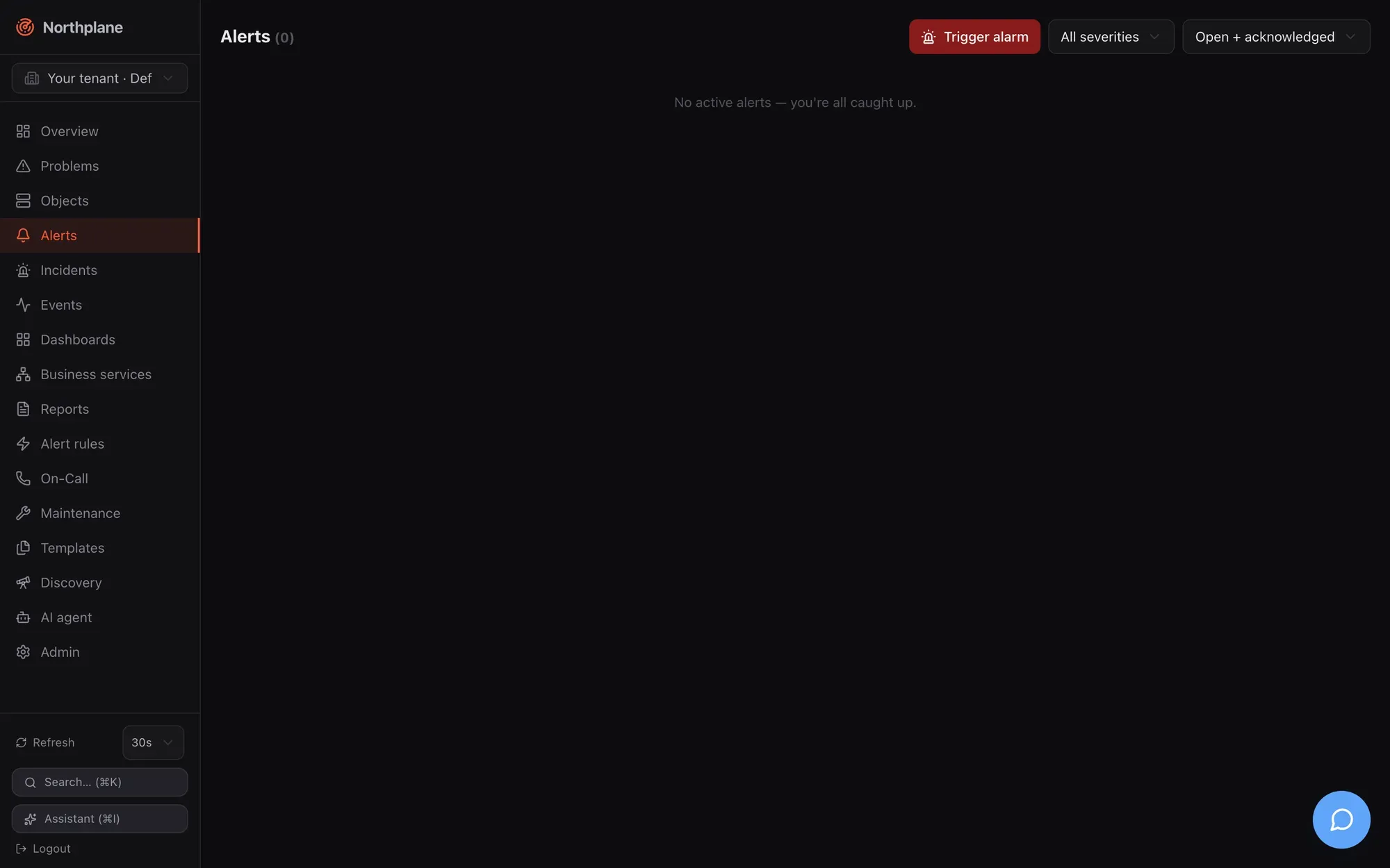 Alerts page