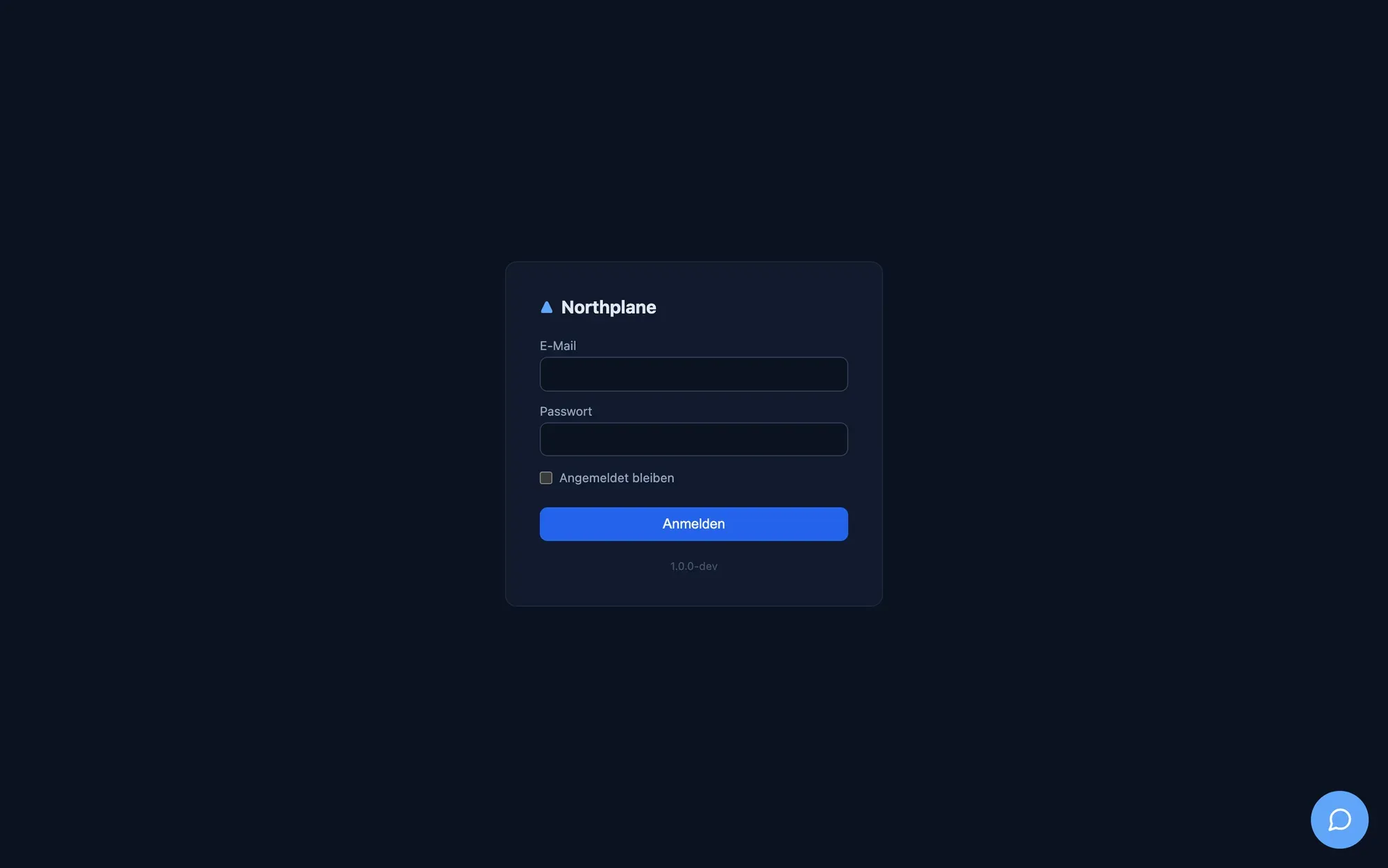 The server-rendered login page